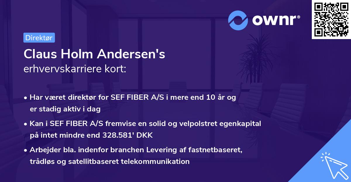 Claus Holm Andersen's erhvervskarriere kort