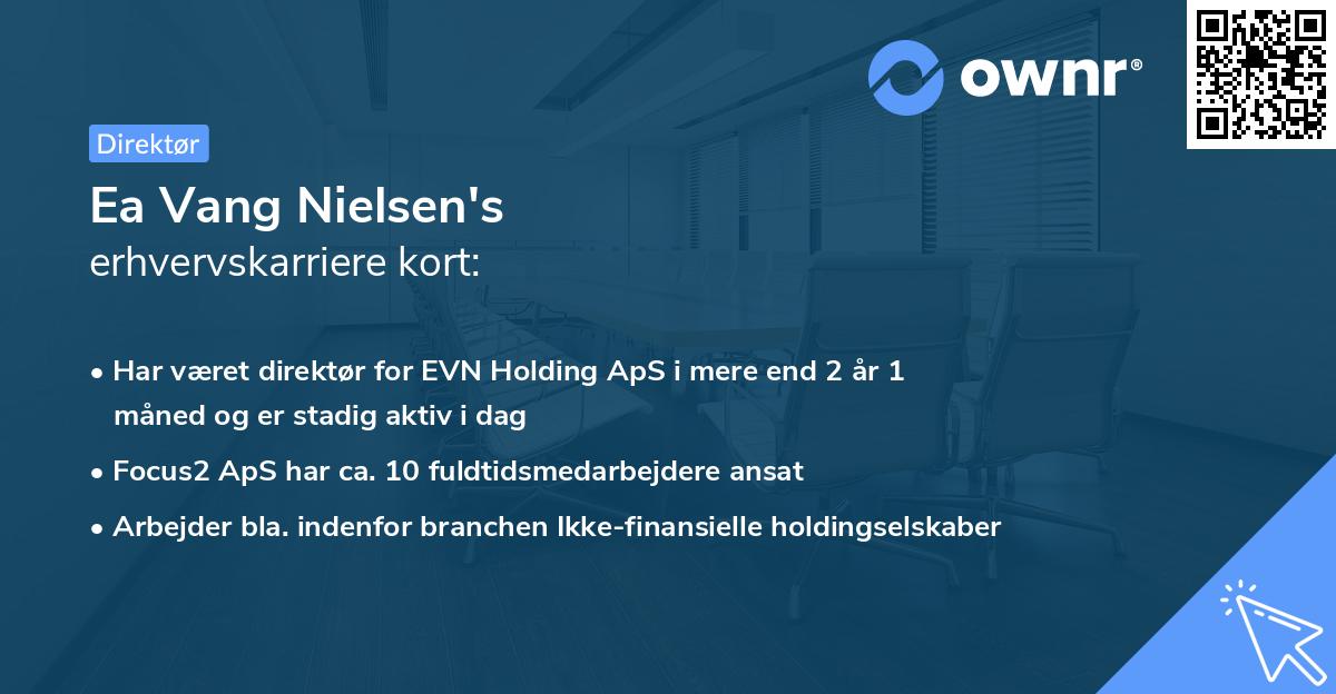 Ea Vang Nielsen's erhvervskarriere kort