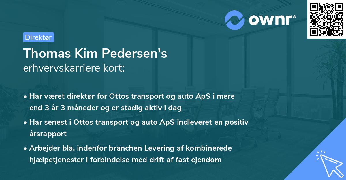 Thomas Kim Pedersen's erhvervskarriere kort