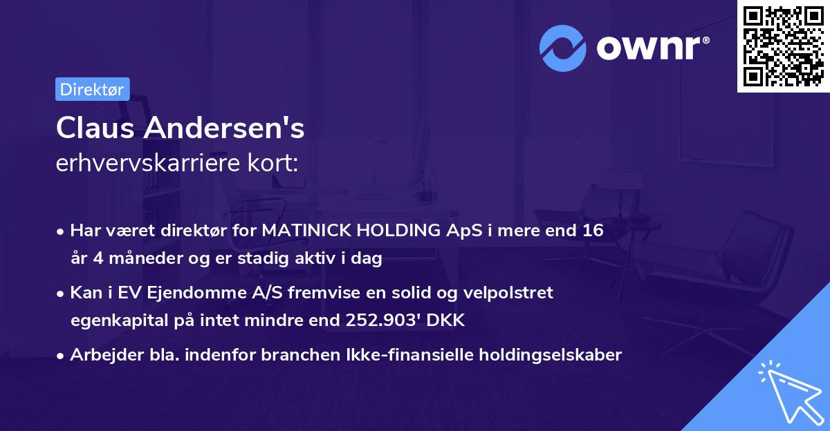 Claus Andersen's erhvervskarriere kort