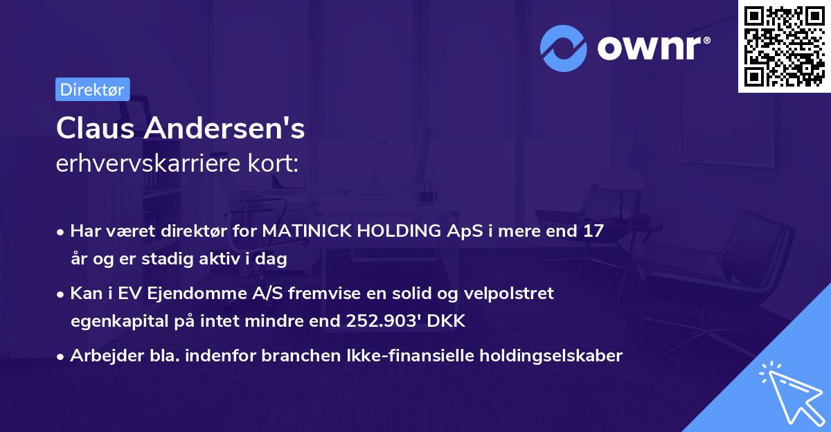 Claus Andersen's erhvervskarriere kort