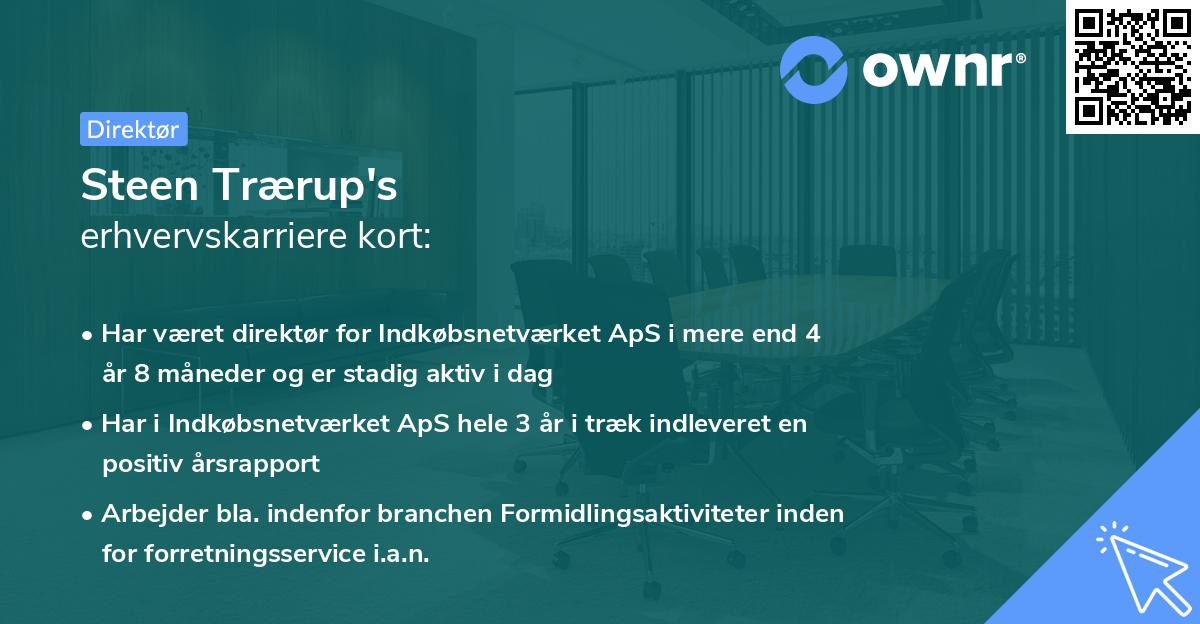 Steen Trærup's erhvervskarriere kort