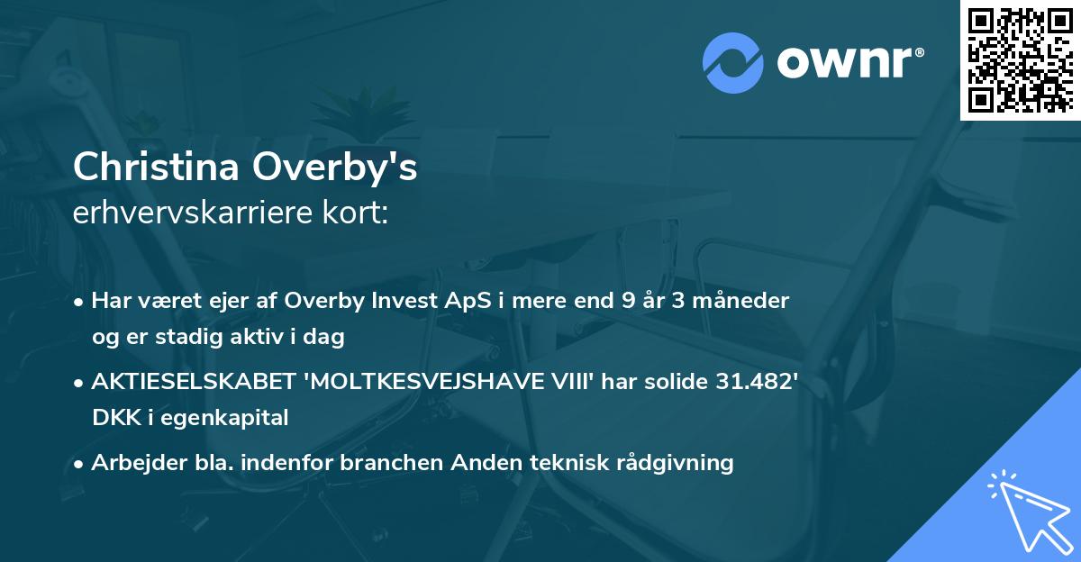 Christina Overby's erhvervskarriere kort