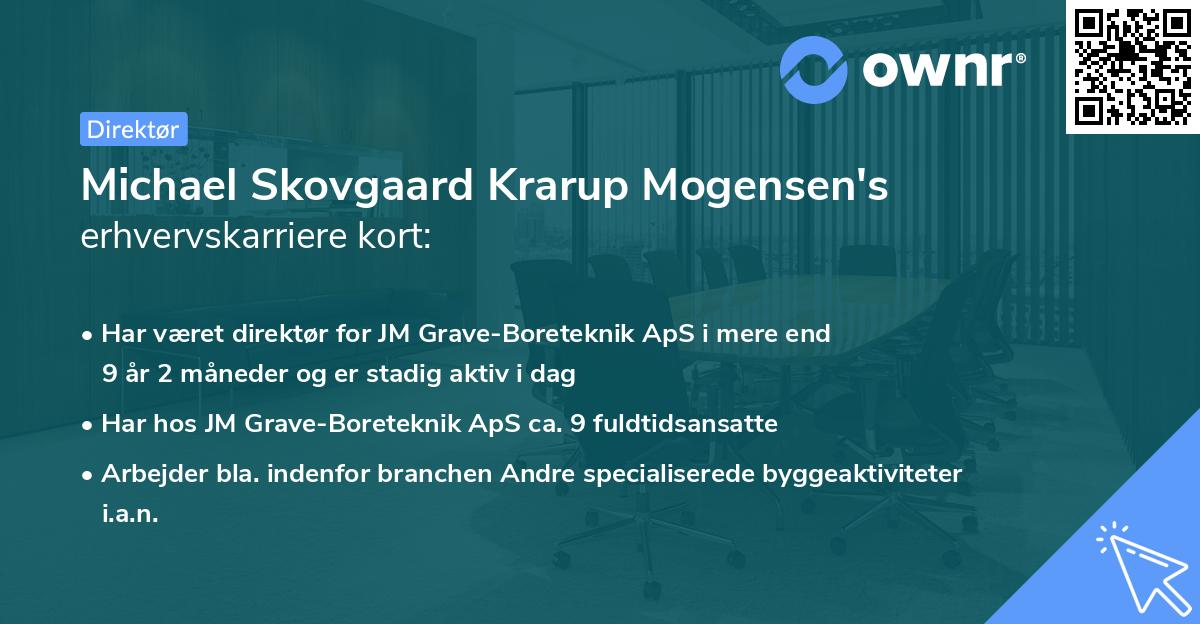 Michael Skovgaard Krarup Mogensen's erhvervskarriere kort