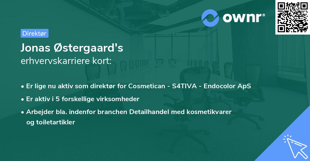 Jonas Østergaard's erhvervskarriere kort
