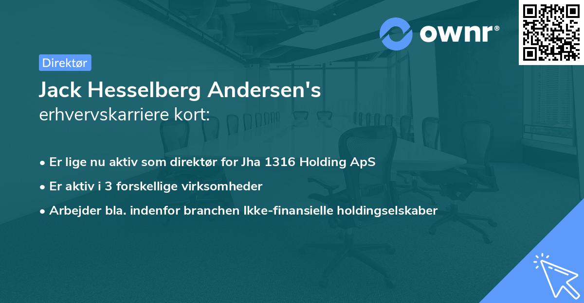 Jack Hesselberg Andersen's erhvervskarriere kort