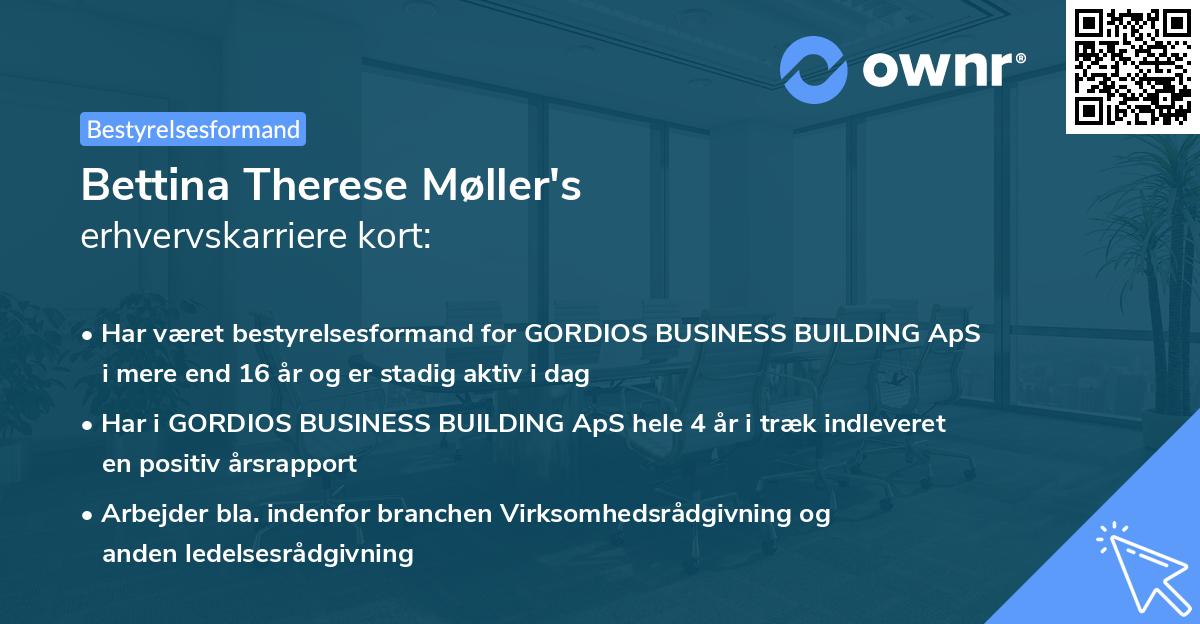 Bettina Therese Møller's erhvervskarriere kort