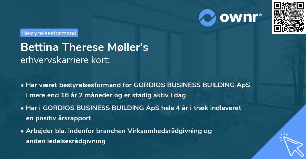 Bettina Therese Møller's erhvervskarriere kort