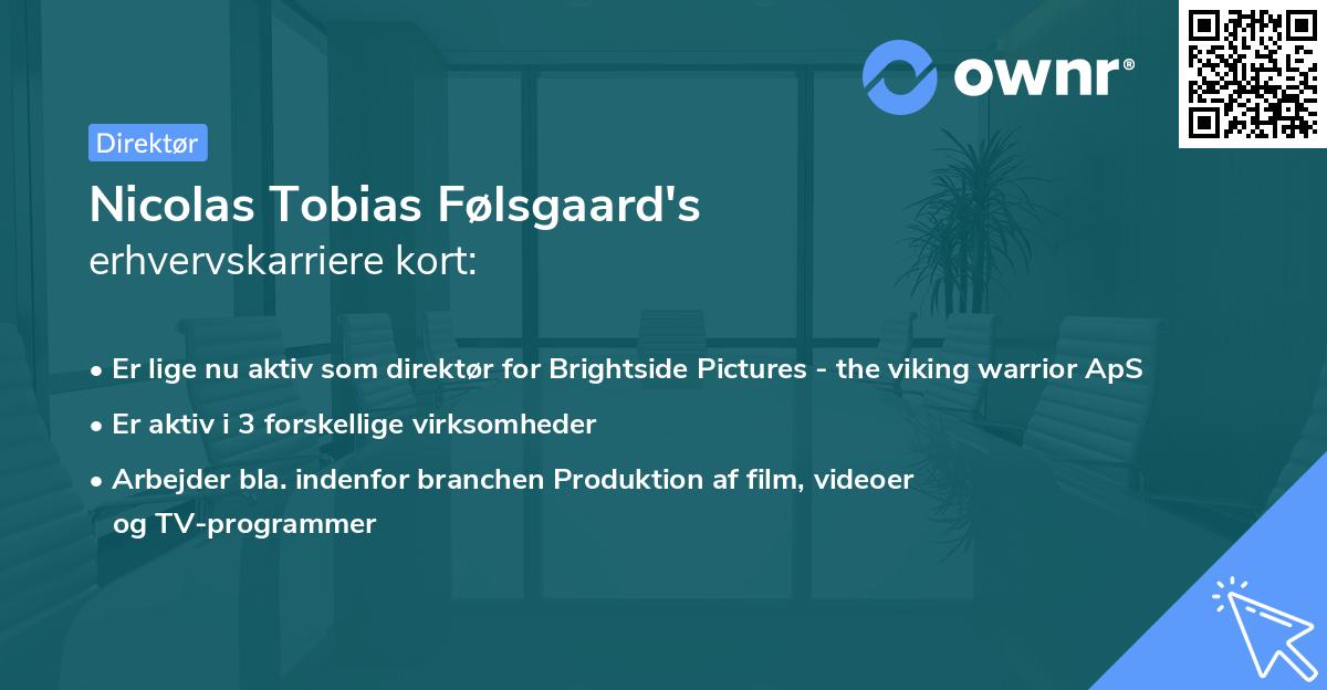 Nicolas Tobias Følsgaard's erhvervskarriere kort