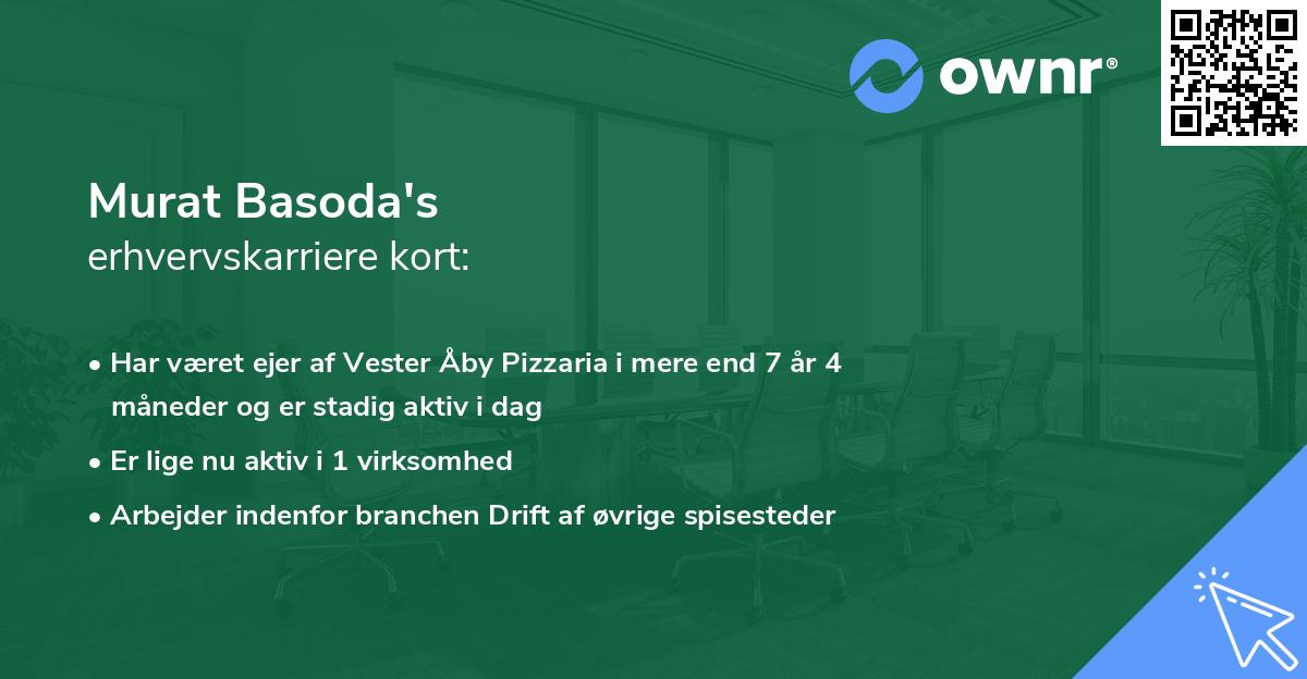 Murat Basoda's erhvervskarriere kort
