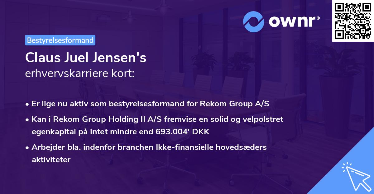 Claus Juel Jensen's erhvervskarriere kort
