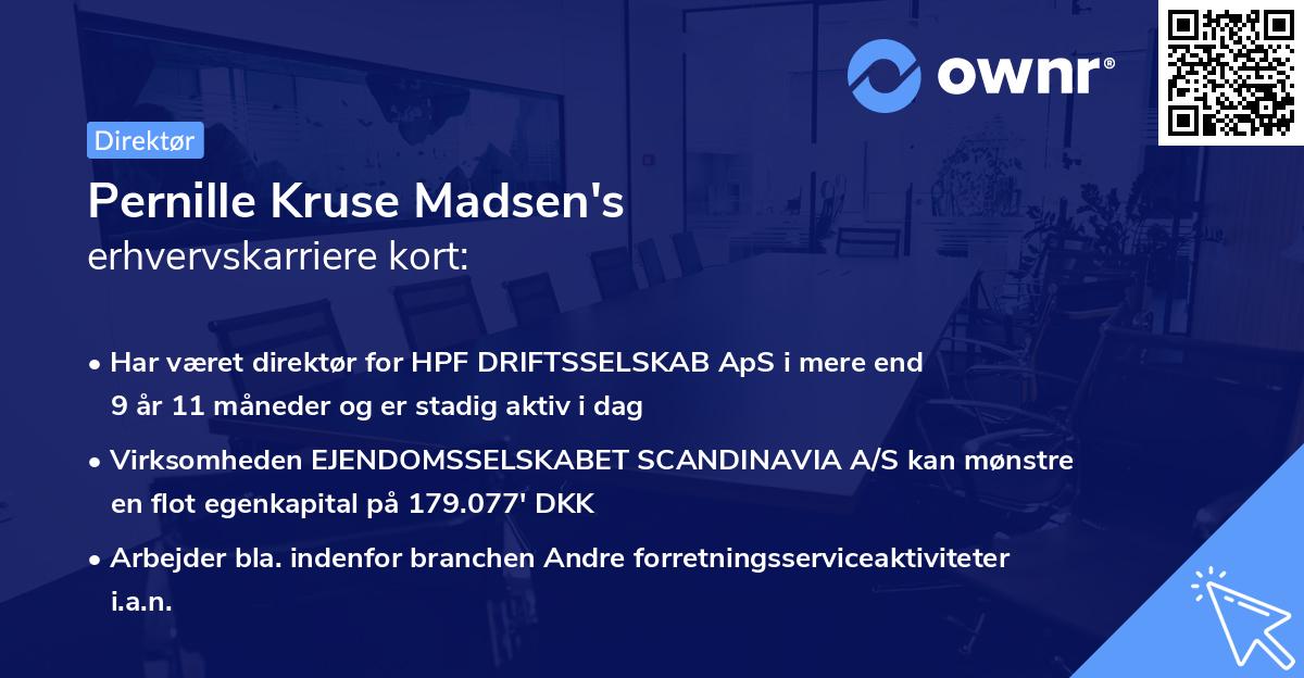 Pernille Kruse Madsen's erhvervskarriere kort