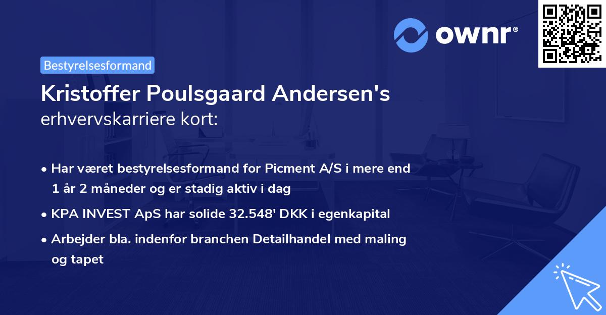 Kristoffer Poulsgaard Andersen's erhvervskarriere kort