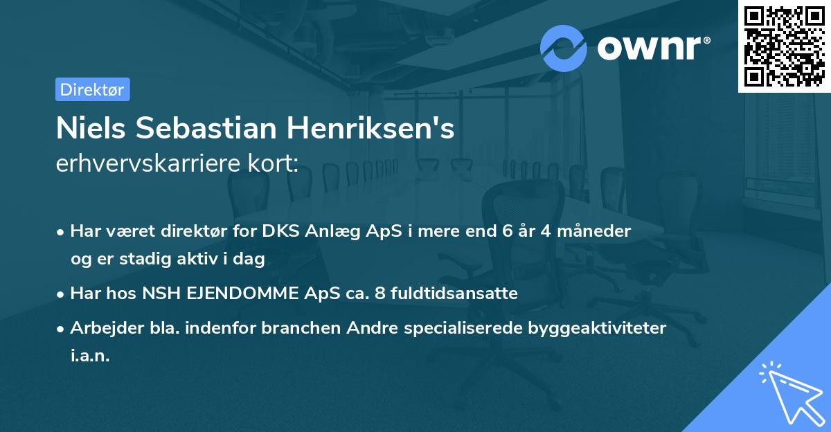 Niels Sebastian Henriksen's erhvervskarriere kort