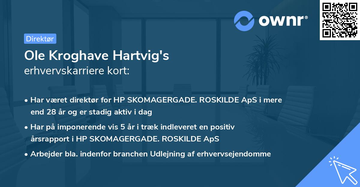 Ole Kroghave Hartvig's erhvervskarriere kort