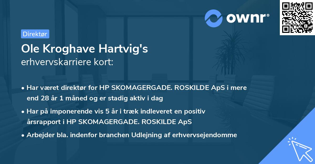 Ole Kroghave Hartvig's erhvervskarriere kort