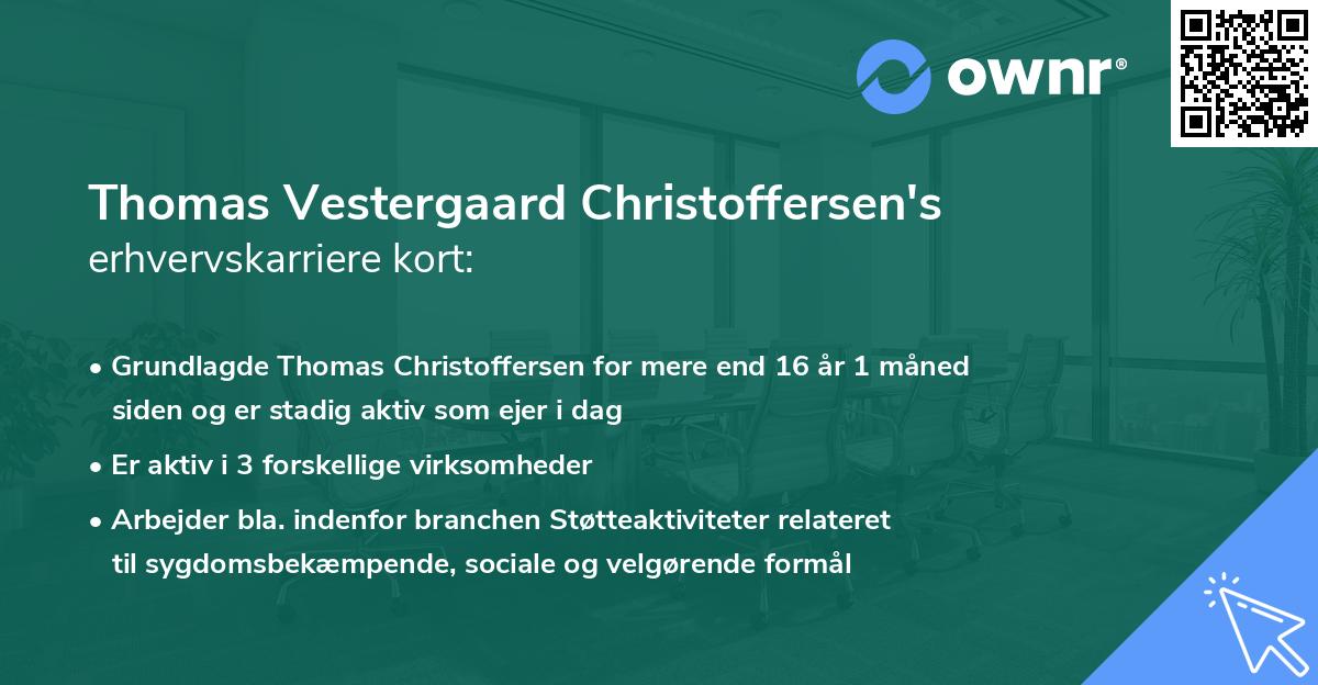 Thomas Vestergaard Christoffersen's erhvervskarriere kort