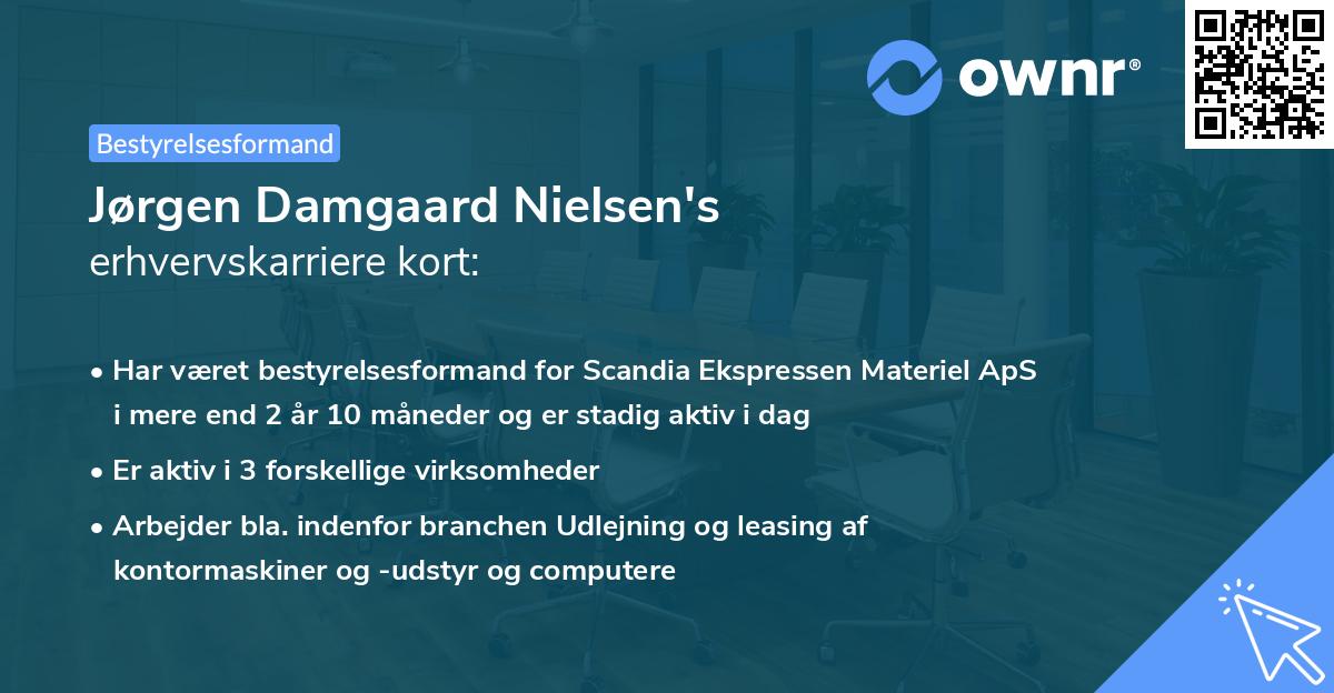 Jørgen Damgaard Nielsen's erhvervskarriere kort