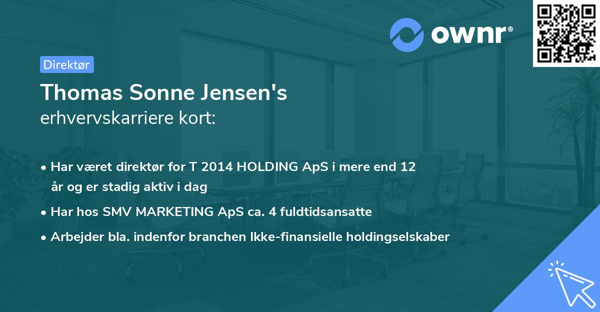 Thomas Sonne Jensen's erhvervskarriere kort
