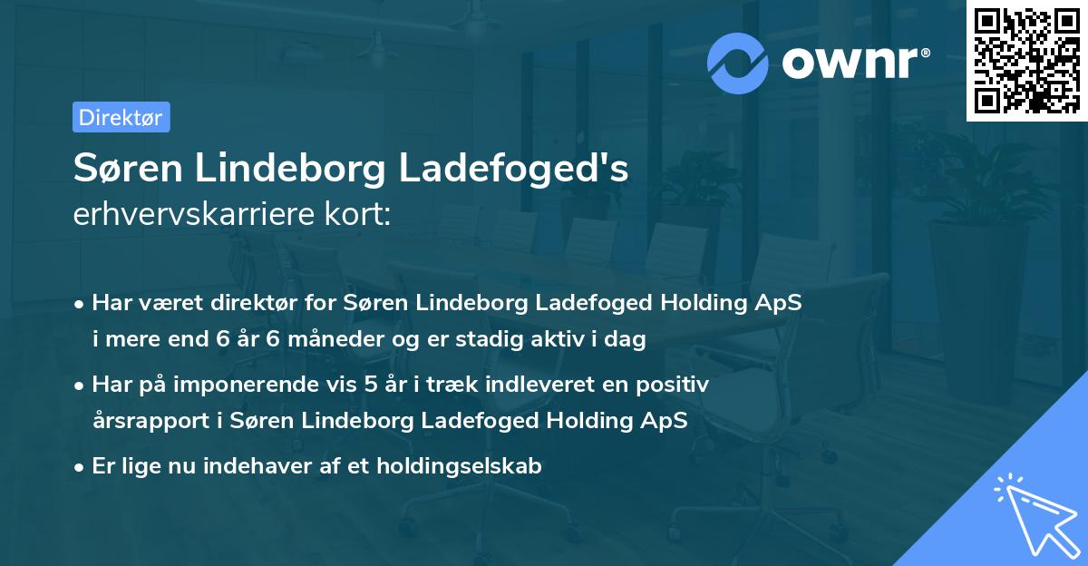 Søren Lindeborg Ladefoged's erhvervskarriere kort