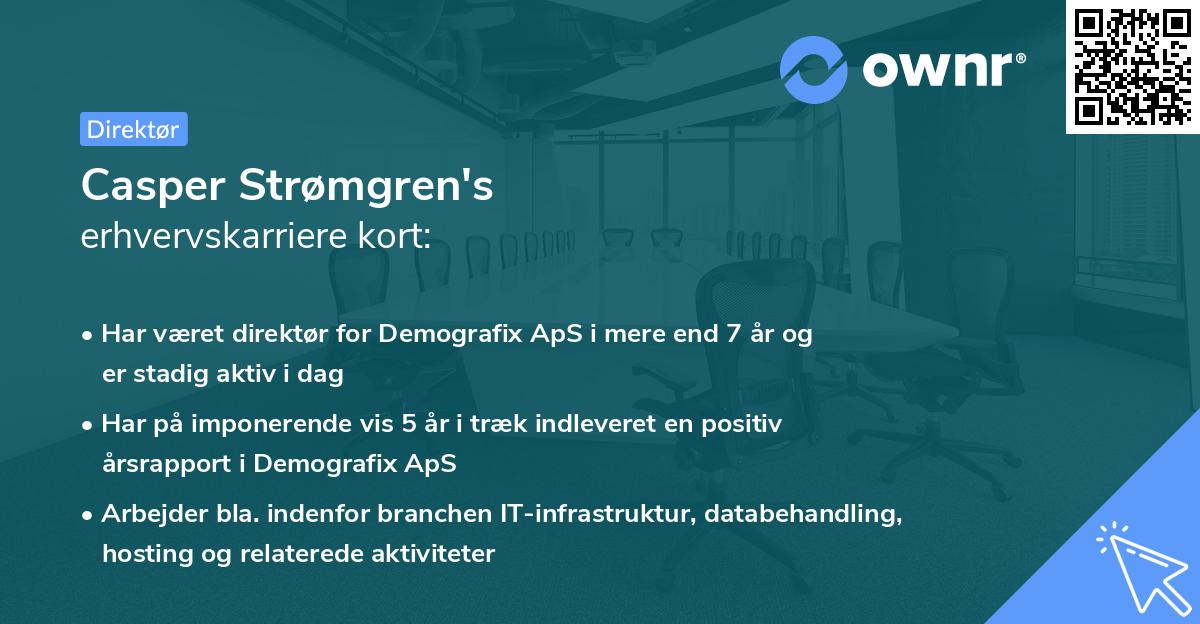 Casper Strømgren's erhvervskarriere kort