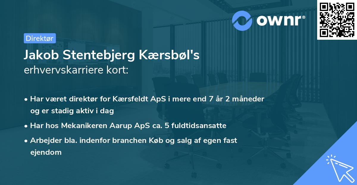 Jakob Stentebjerg Kærsbøl's erhvervskarriere kort