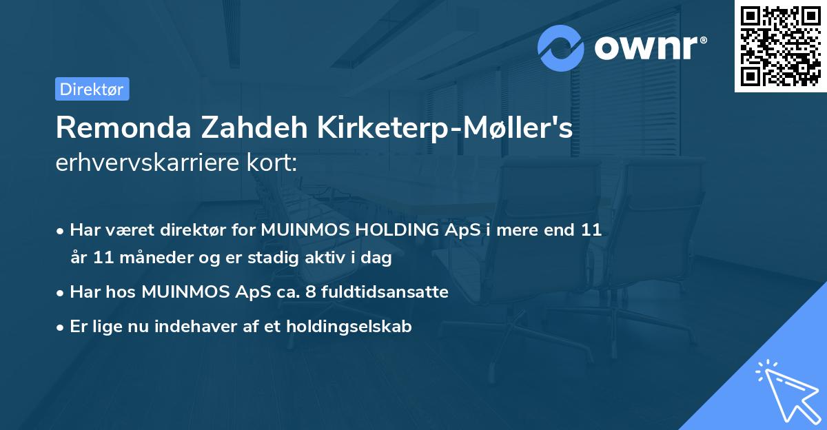 Remonda Zahdeh Kirketerp-Møller's erhvervskarriere kort