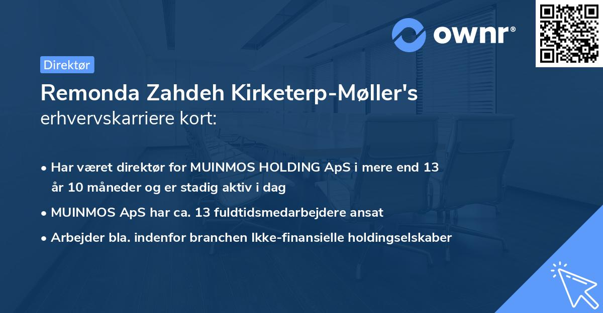 Remonda Zahdeh Kirketerp-Møller's erhvervskarriere kort