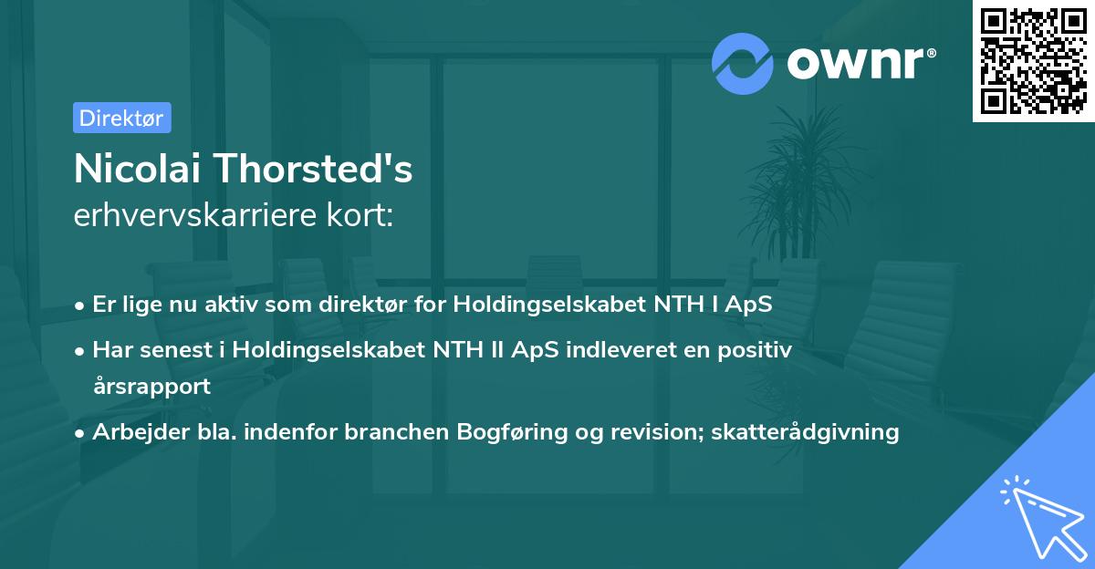 Nicolai Thorsted's erhvervskarriere kort