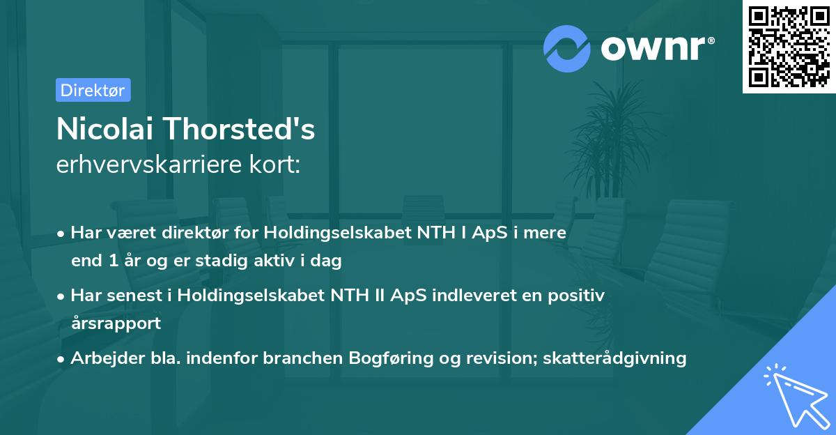 Nicolai Thorsted's erhvervskarriere kort