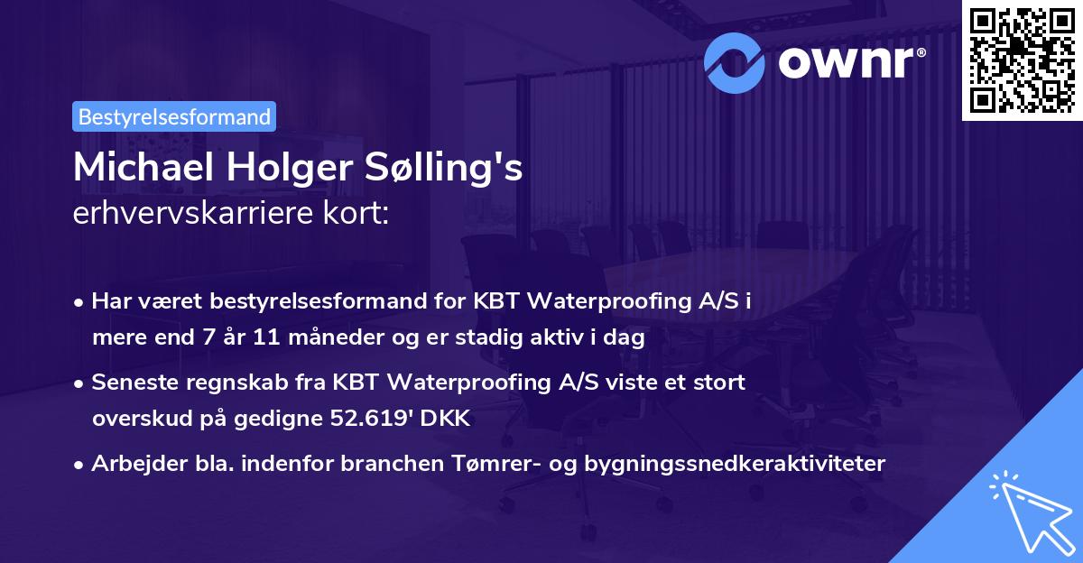 Michael Holger Sølling's erhvervskarriere kort