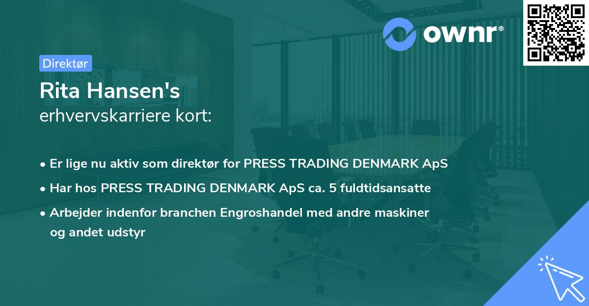 Rita Hansen's erhvervskarriere kort