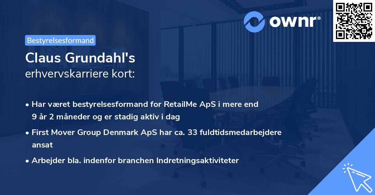 Claus Grundahl's erhvervskarriere kort