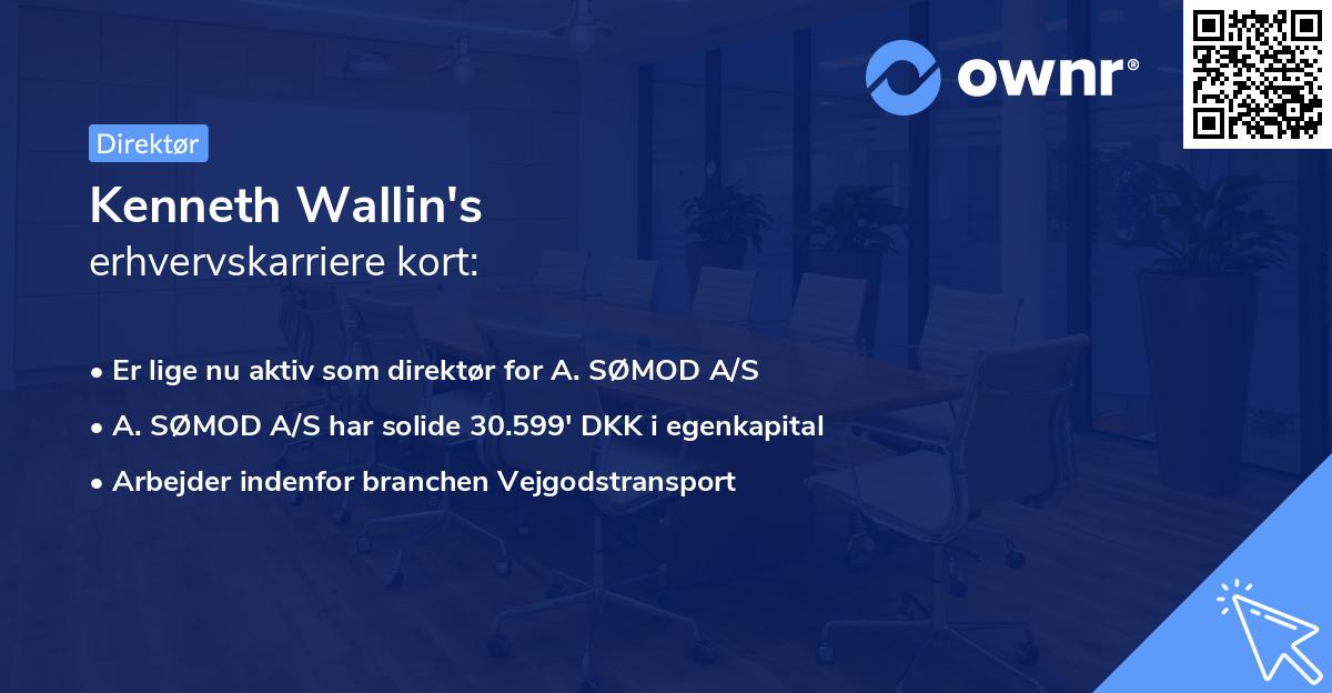 Kenneth Wallin's erhvervskarriere kort