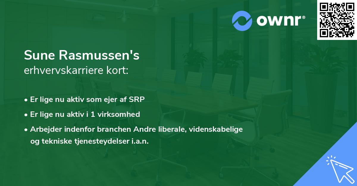 Sune Rasmussen's erhvervskarriere kort