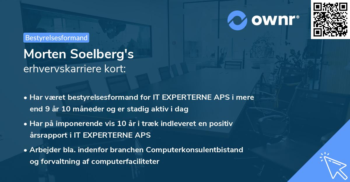 Morten Soelberg's erhvervskarriere kort