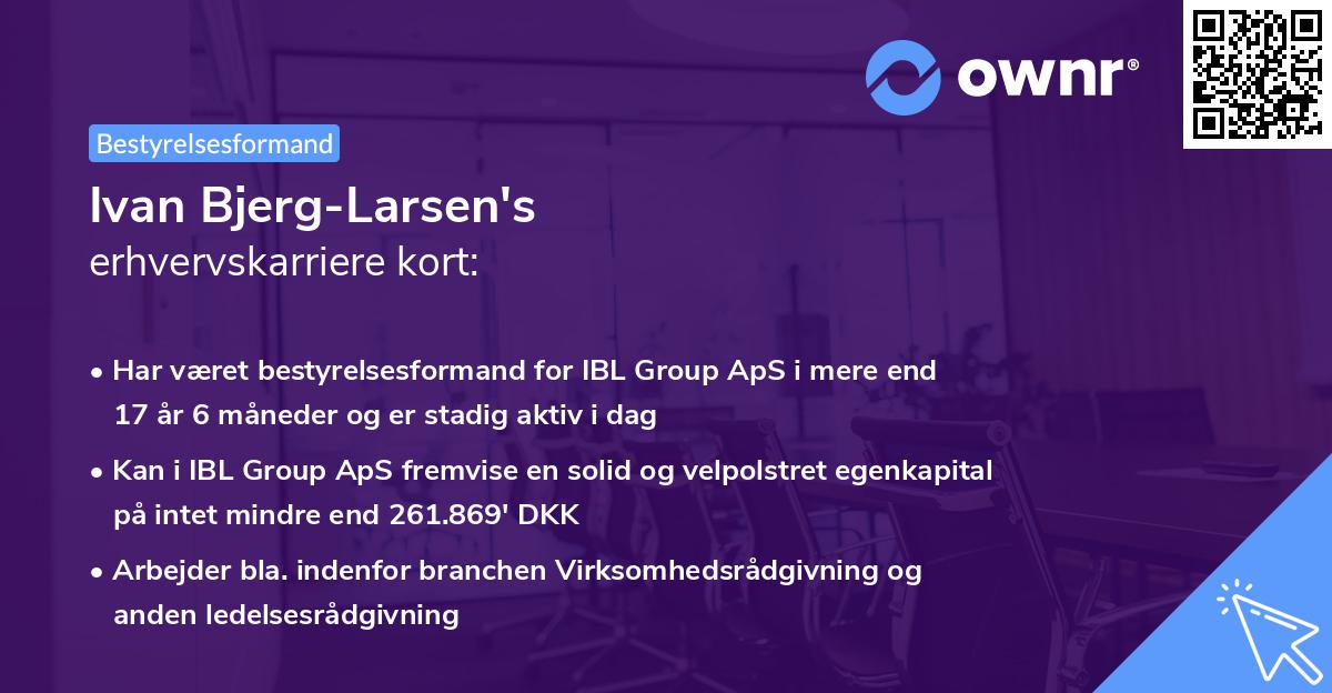 Ivan Bjerg-Larsen's erhvervskarriere kort