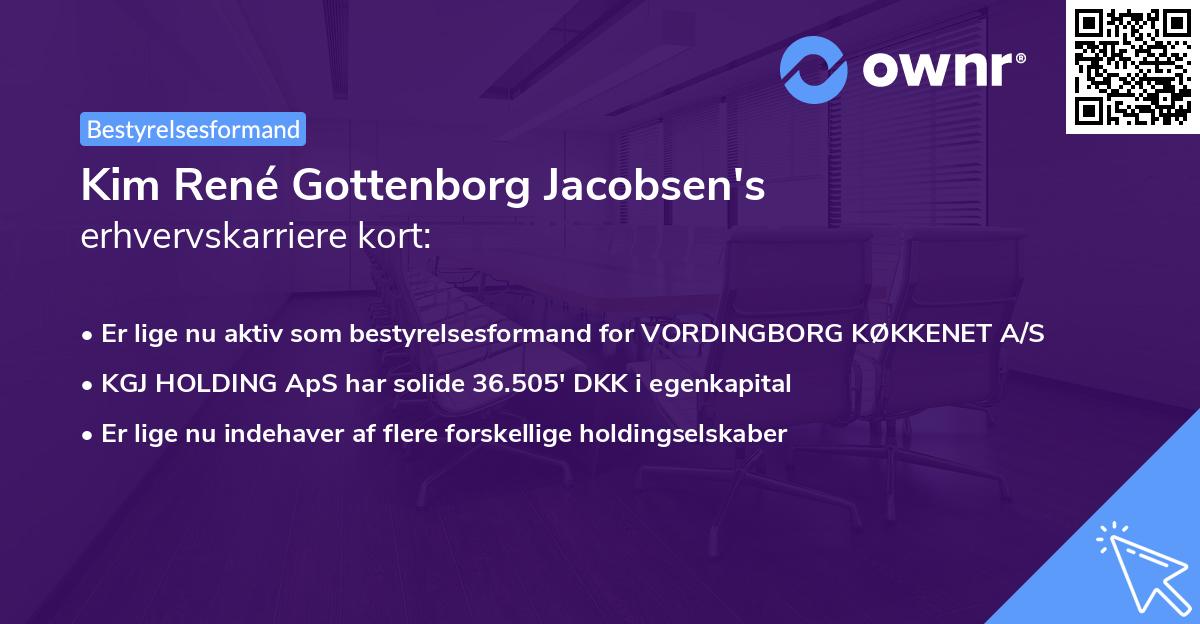 Kim René Gottenborg Jacobsen's erhvervskarriere kort