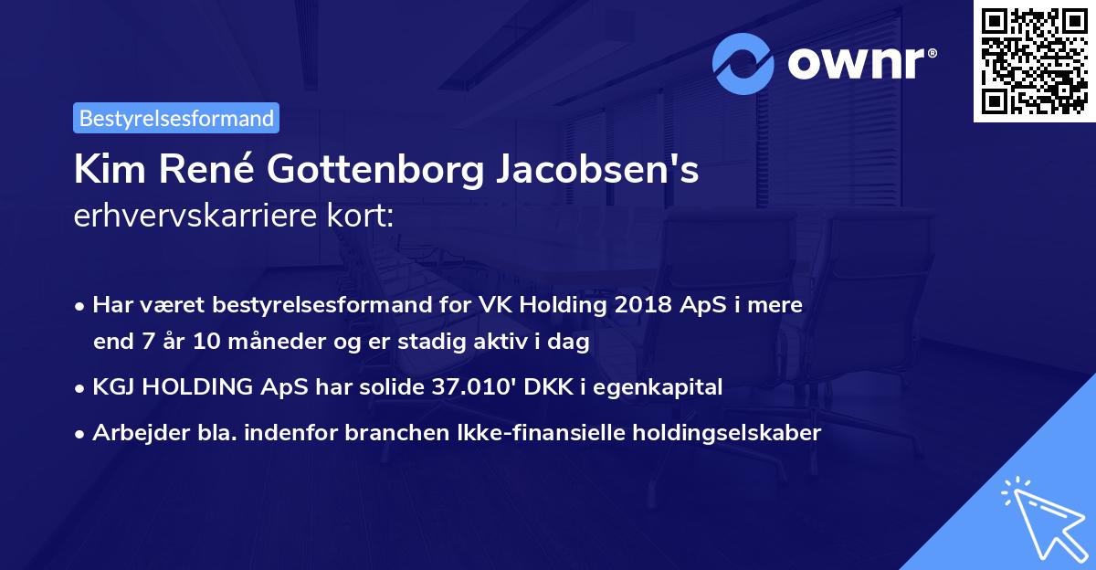 Kim René Gottenborg Jacobsen's erhvervskarriere kort