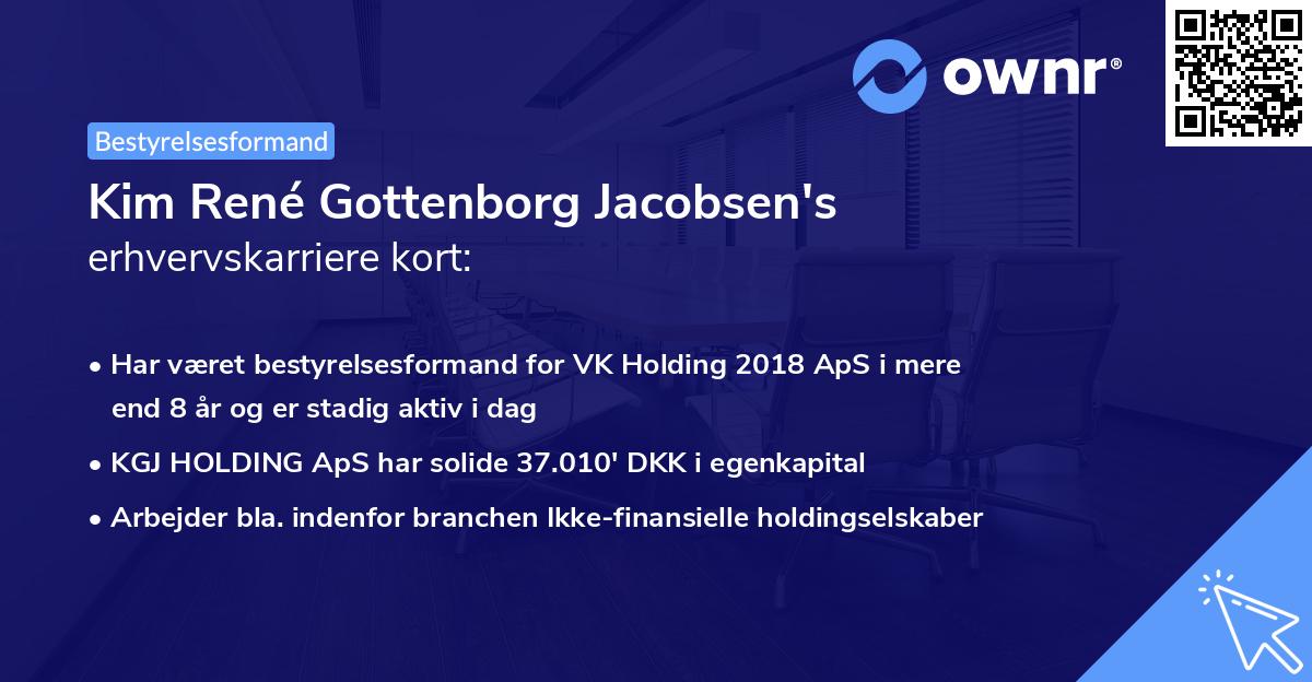 Kim René Gottenborg Jacobsen's erhvervskarriere kort