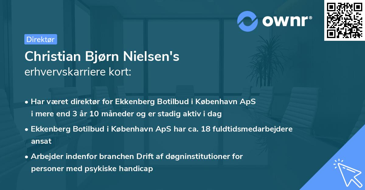 Christian Bjørn Nielsen's erhvervskarriere kort