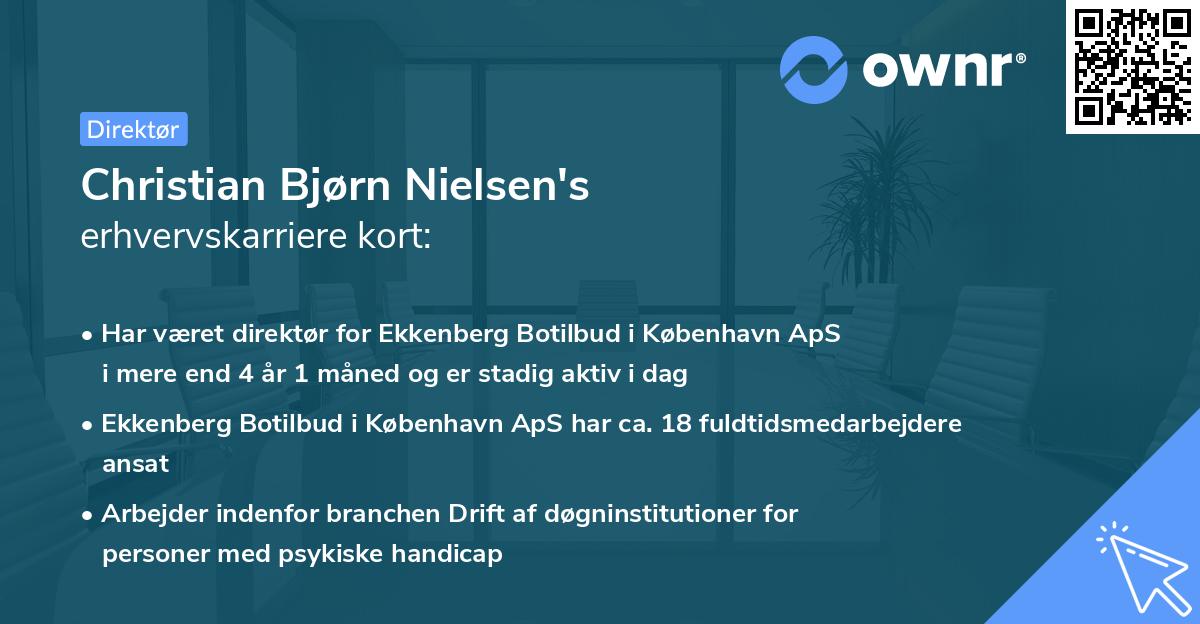 Christian Bjørn Nielsen's erhvervskarriere kort