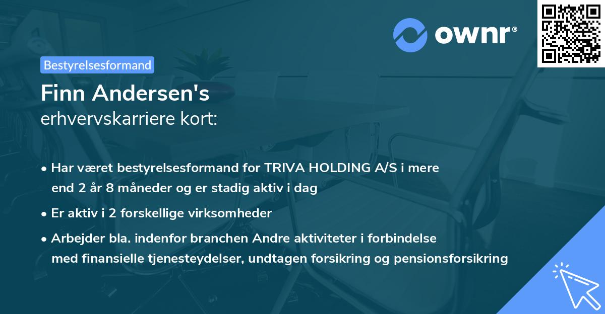 Finn Andersen's erhvervskarriere kort
