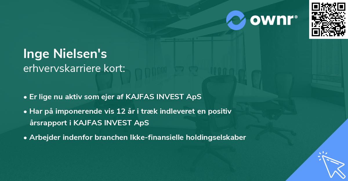 Inge Nielsen's erhvervskarriere kort