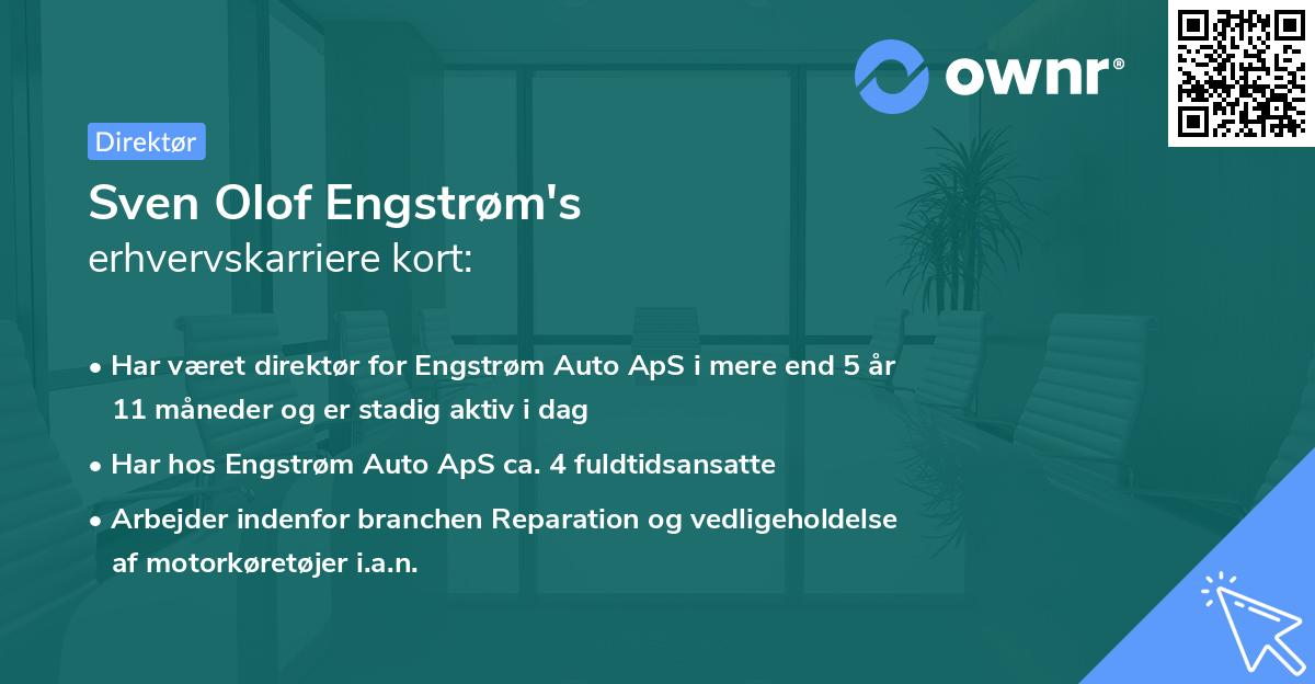 Sven Olof Engstrøm's erhvervskarriere kort