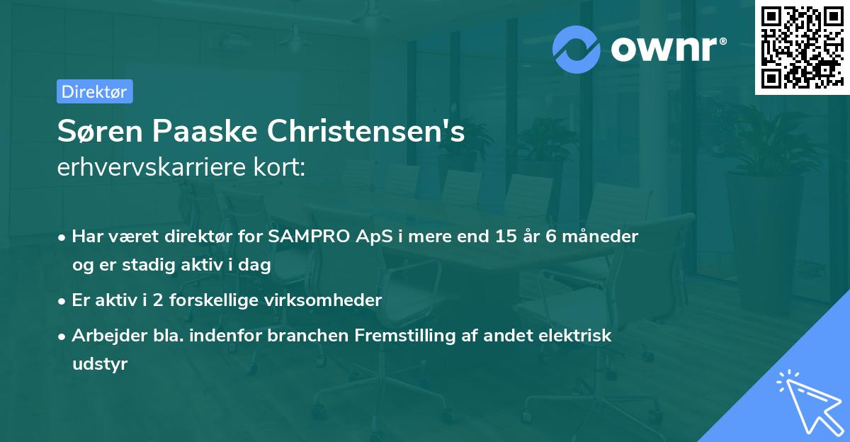 Søren Paaske Christensen's erhvervskarriere kort