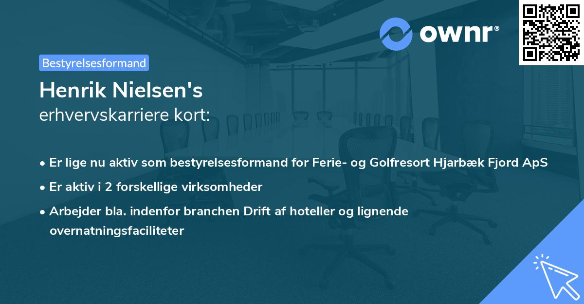 Henrik Nielsen's erhvervskarriere kort