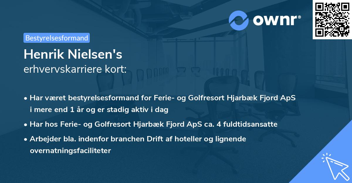 Henrik Nielsen's erhvervskarriere kort