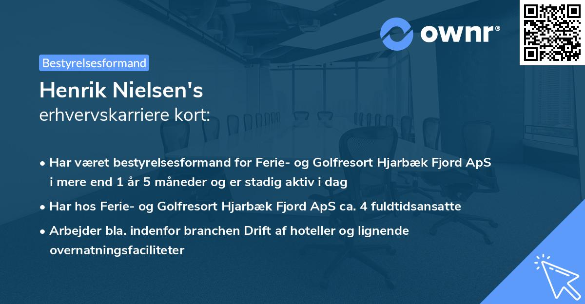 Henrik Nielsen's erhvervskarriere kort