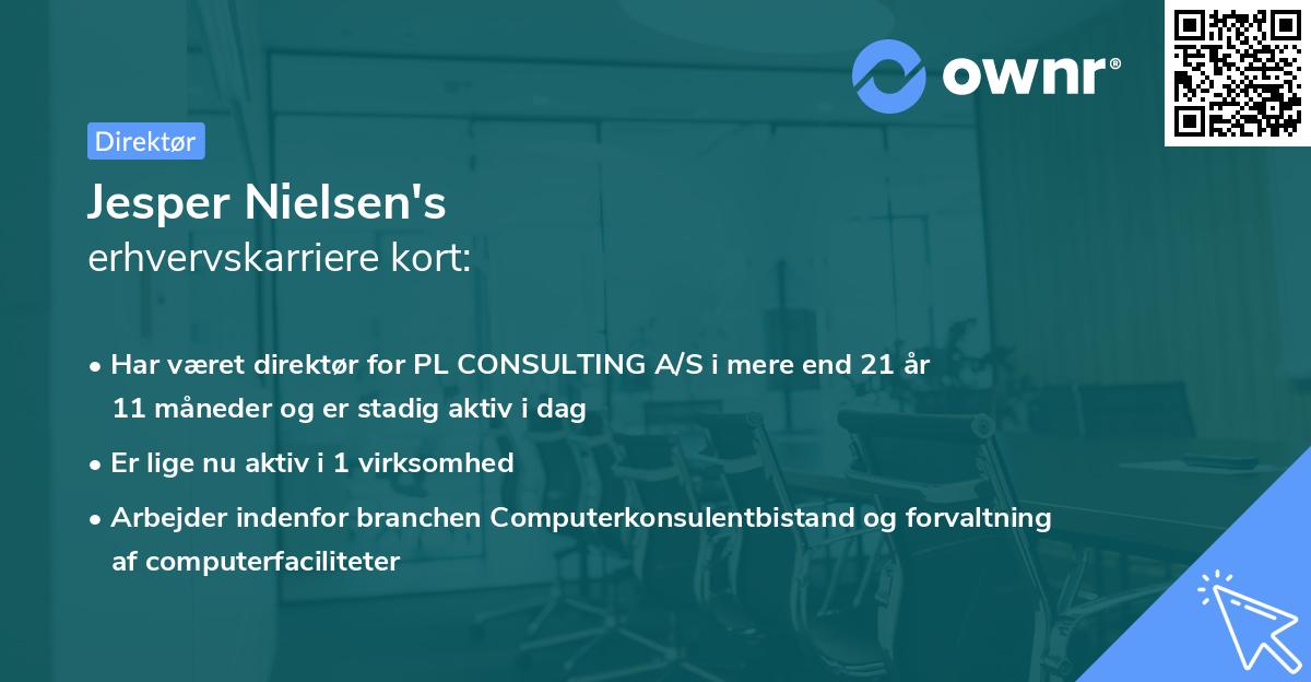 Jesper Nielsen's erhvervskarriere kort